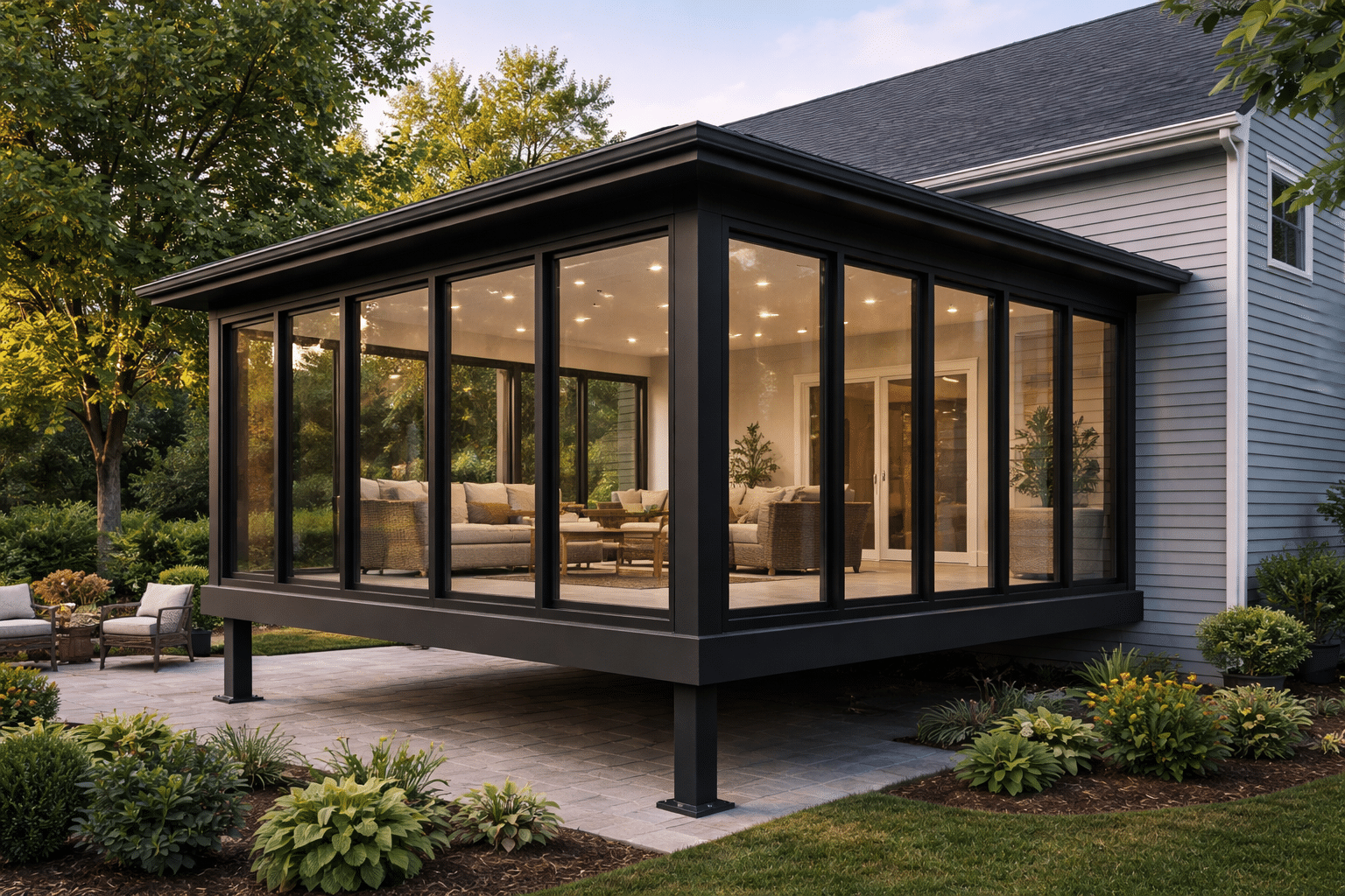 Custom screened-in porch Subdury MA